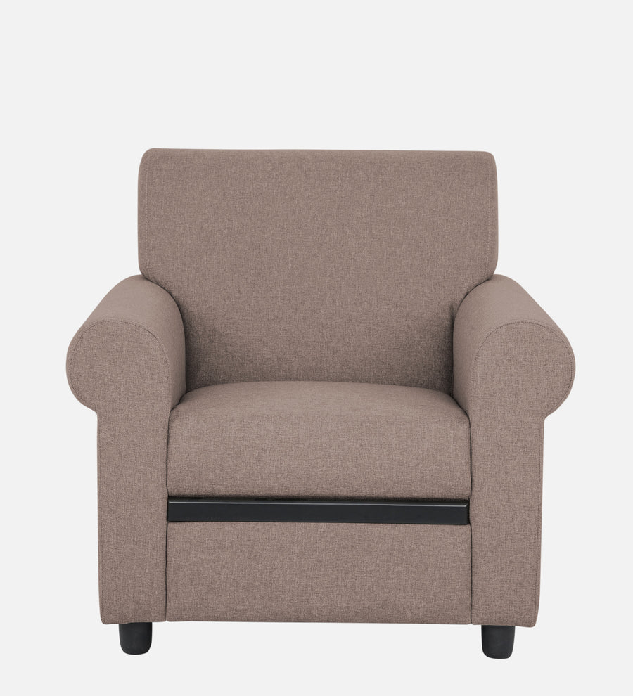 Ribby Fabric 1 Seater Sofa In Kadhi Beige Colour - Febonic Living
