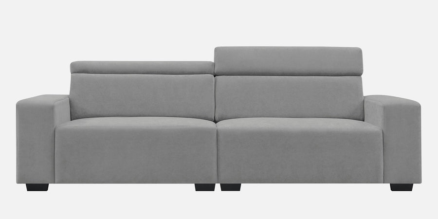 Hiro Fabric 3 Seater Sofa In Smoke Grey Colour - Febonic Living