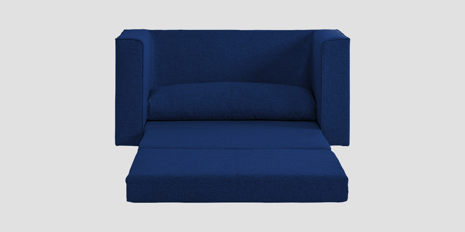 Kenia Fabric 2 Seater Foldable Sofa Cum Bed In Royal Blue Colour - Febonic Living