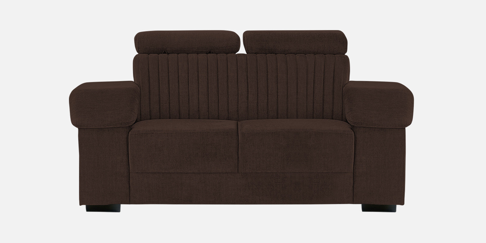 Draco Fabric 2 Seater Sofa In Coffee Brown Colour