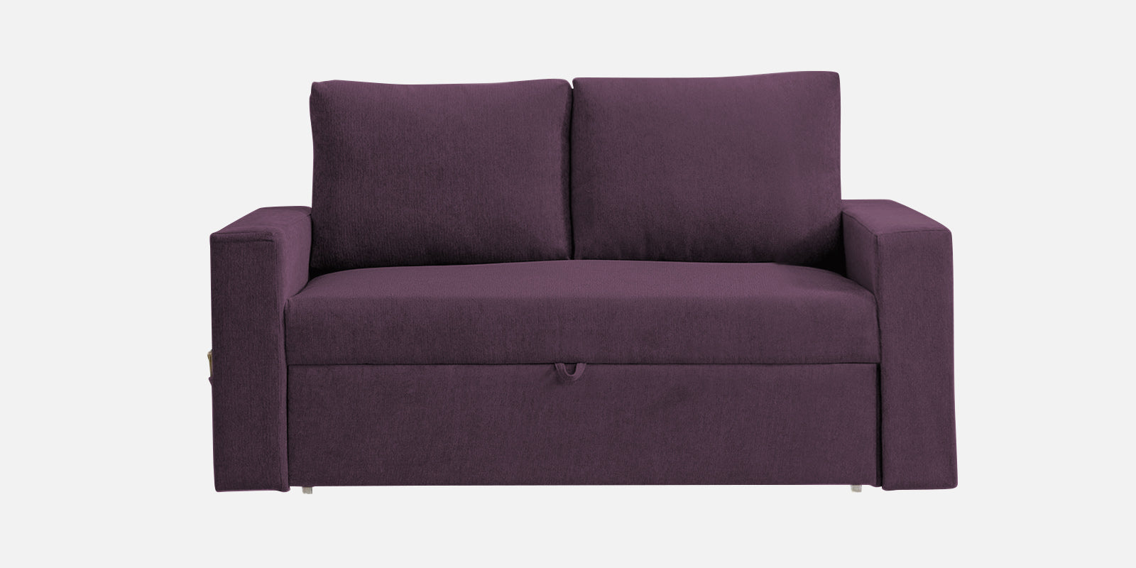 Kara Fabric 2 Seater Pull Out Sofa Cum Bed in Greek Purple Colour