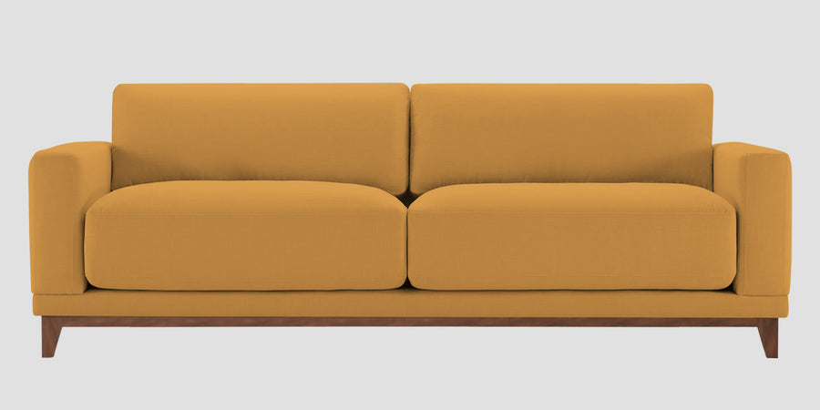 Esha Fabric 3 Seater Sofa In Corn Yellow Colour - Febonic Living