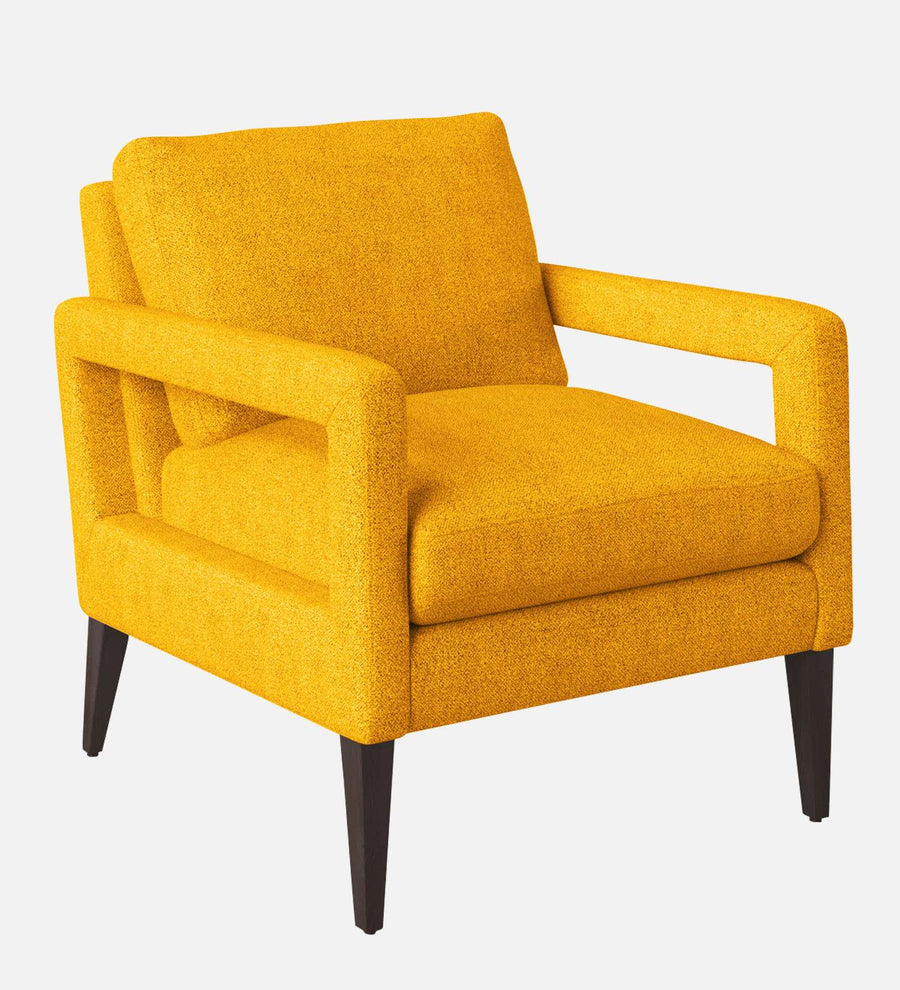 Olsen Fabric Arm Chair In Bold Yellow Colour - Febonic Living