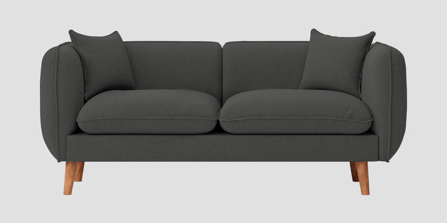 Reva Fabric 2 Seater Sofa In Stone Grey Colour - Febonic Living