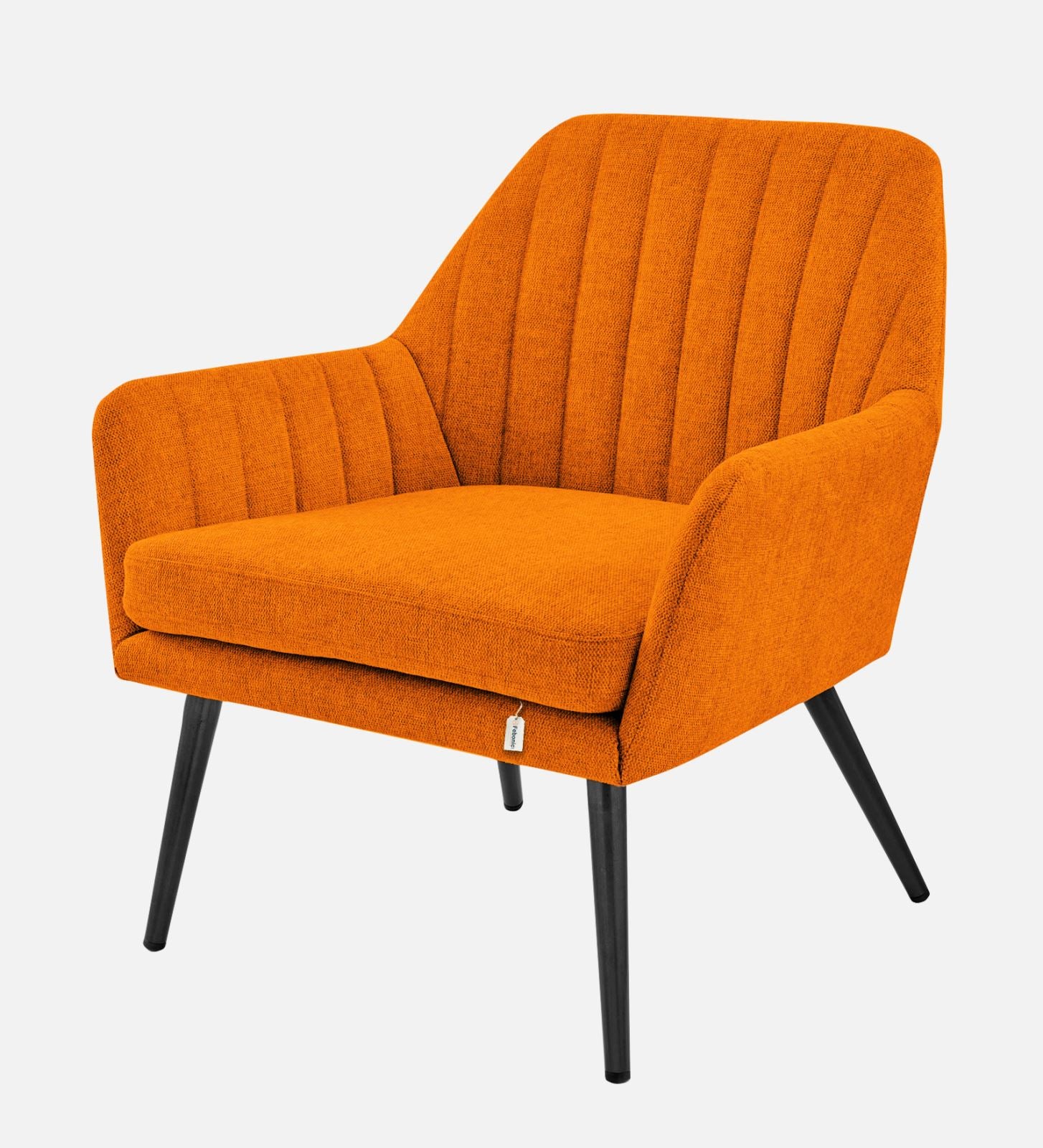 Bella Fabric Arm Chair In Vivid Orange Colour