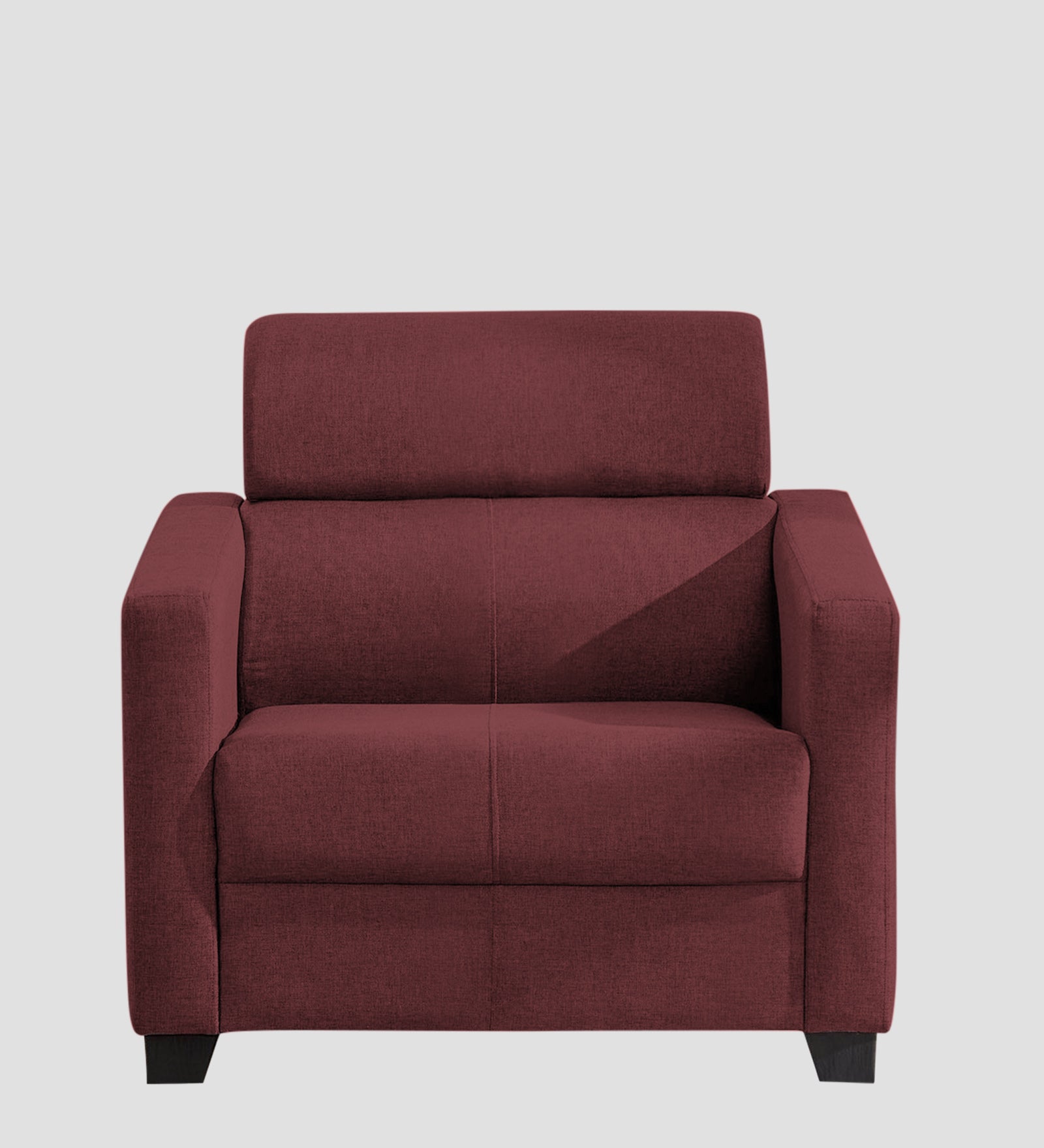 Devo Fabric 1 Seater Sofa In  Blaze Red Colour - Febonic Living