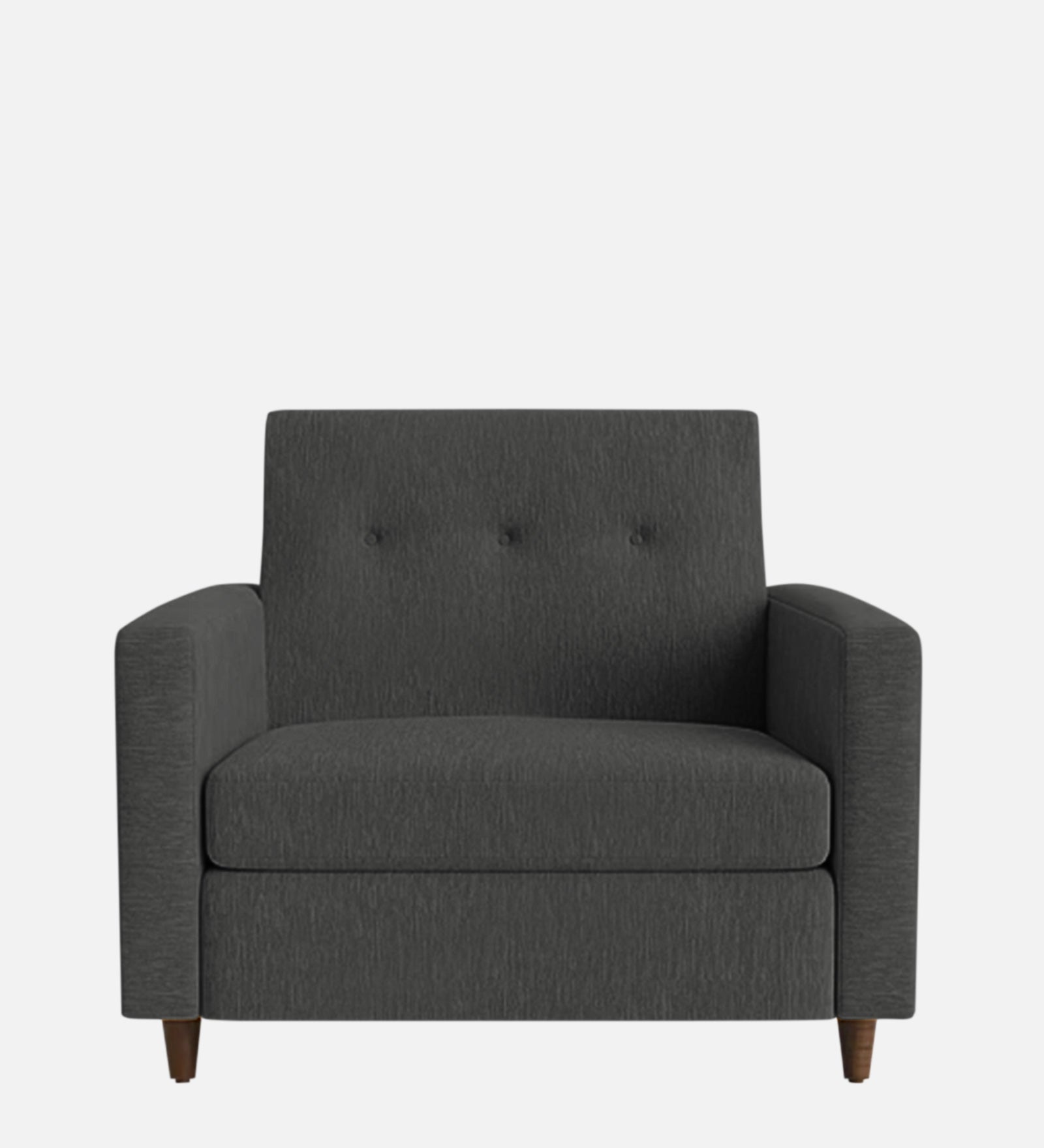 Timon Fabric 1 Seater Sofa in Charcoal Grey Colour