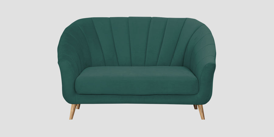 Kaylee Velvet 2 Seater Sofa In Pine Green Colour - Febonic Living