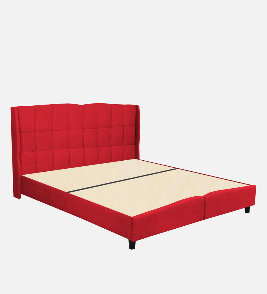 Jovi Velvet Upholstered King Size Bed In Ox Blood Maroon Colour - Febonic Living