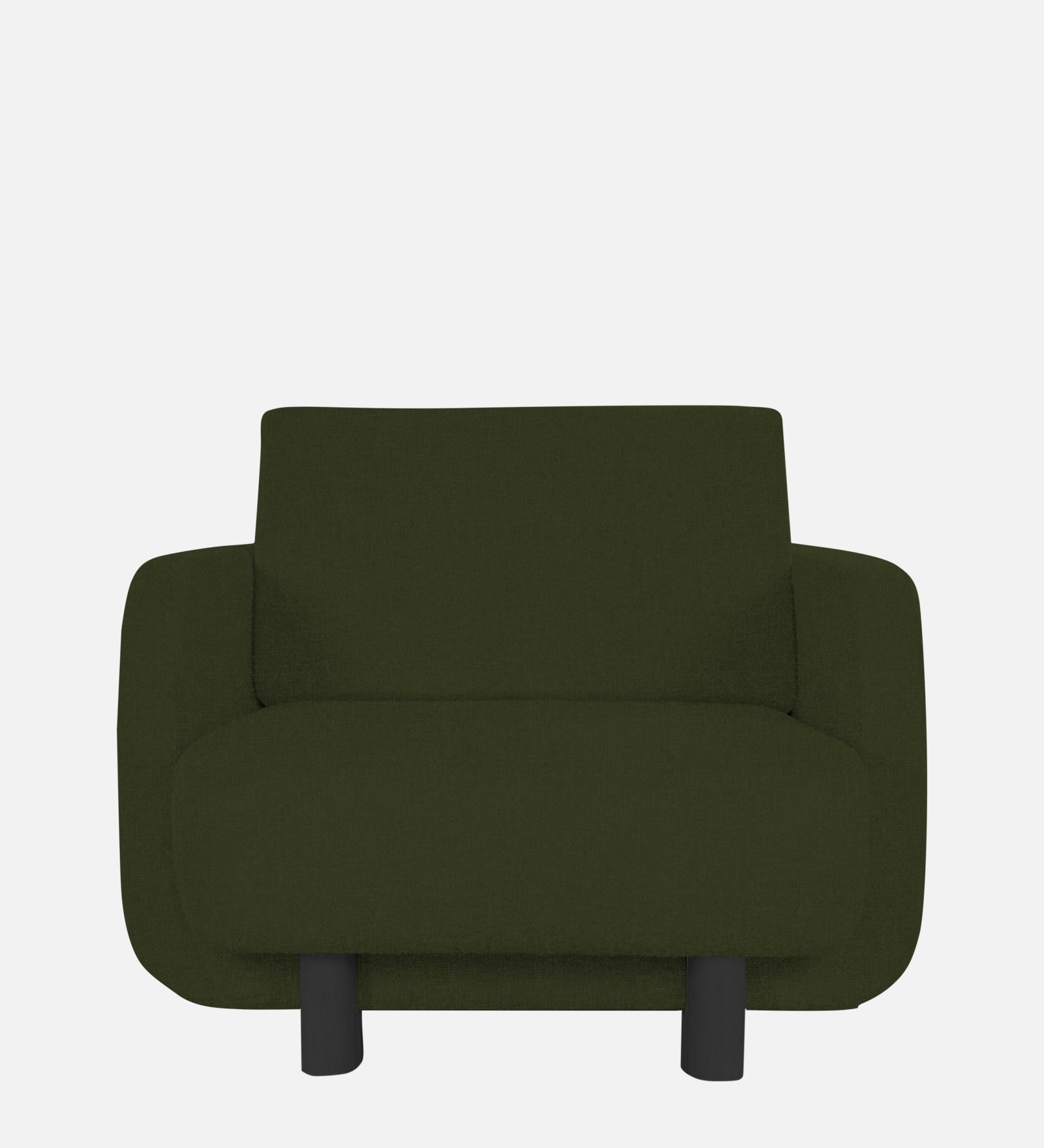 Varu Fabric 1 Seater Sofa In  Olive Green Colour - Febonic Living