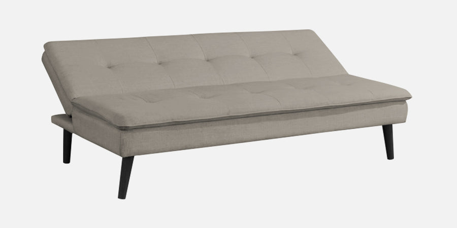 Toner Fabric 3 Seater Convertible Sofa Cum Bed In Ash Grey Colour - Febonic Living