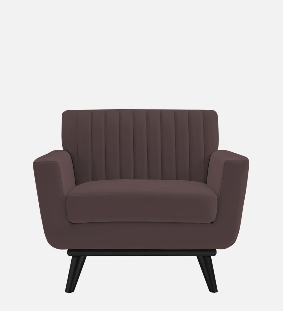 Tucker Velvet 1 Seater Sofa In Mocha Brown Colour - Febonic Living