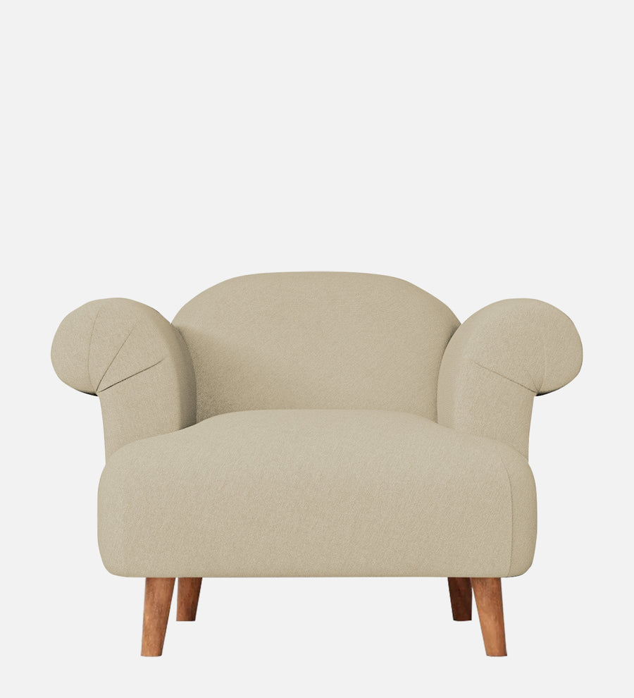 Barber Fabric 1 Seater Sofa In Honey Beige Colour - Febonic Living