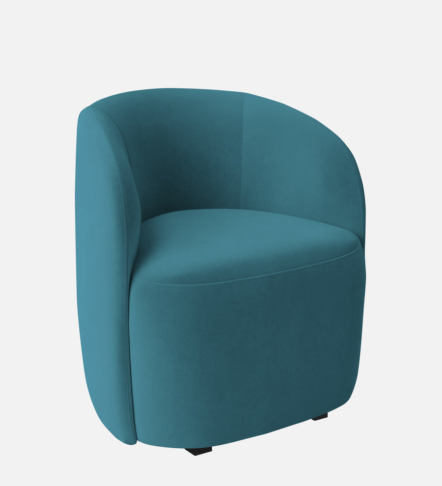 Lucky Velvet Lounge Chair In Aqua Blue Colour - Febonic Living