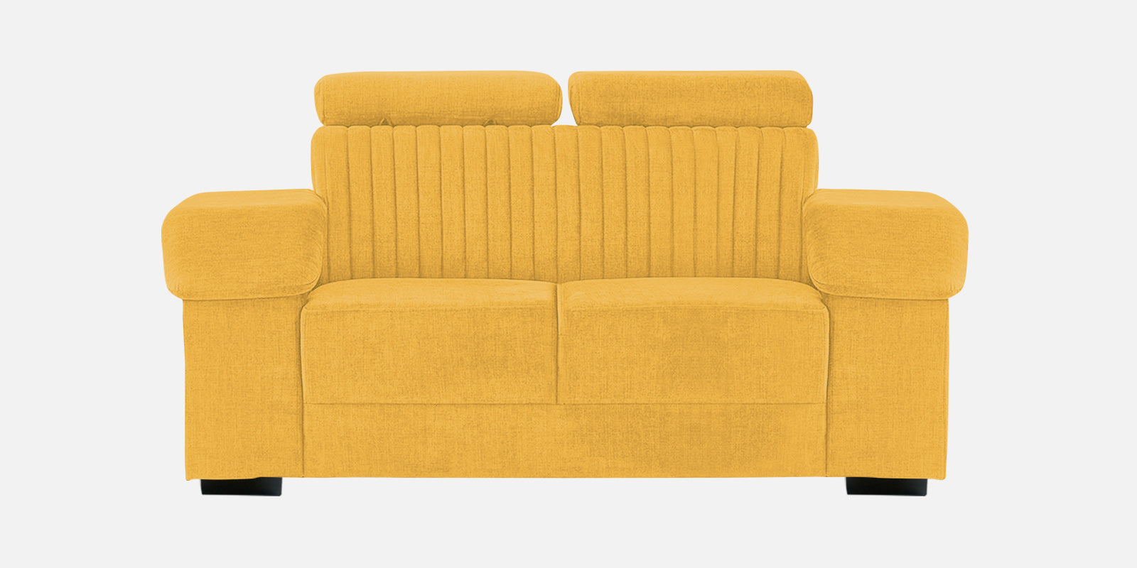 Draco Fabric 2 Seater Sofa In Bold Yellow Colour - Febonic Living