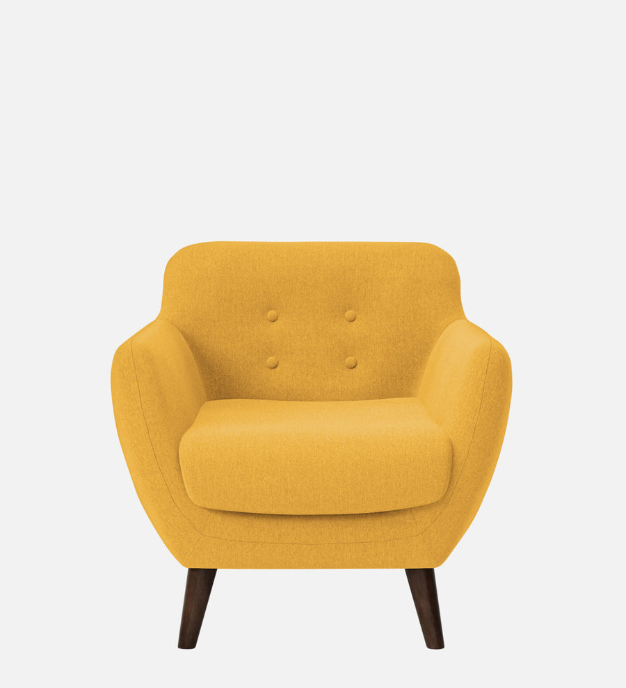 Goofy Fabric 1 Seater Sofa In Bold Yellow Colour - Febonic Living