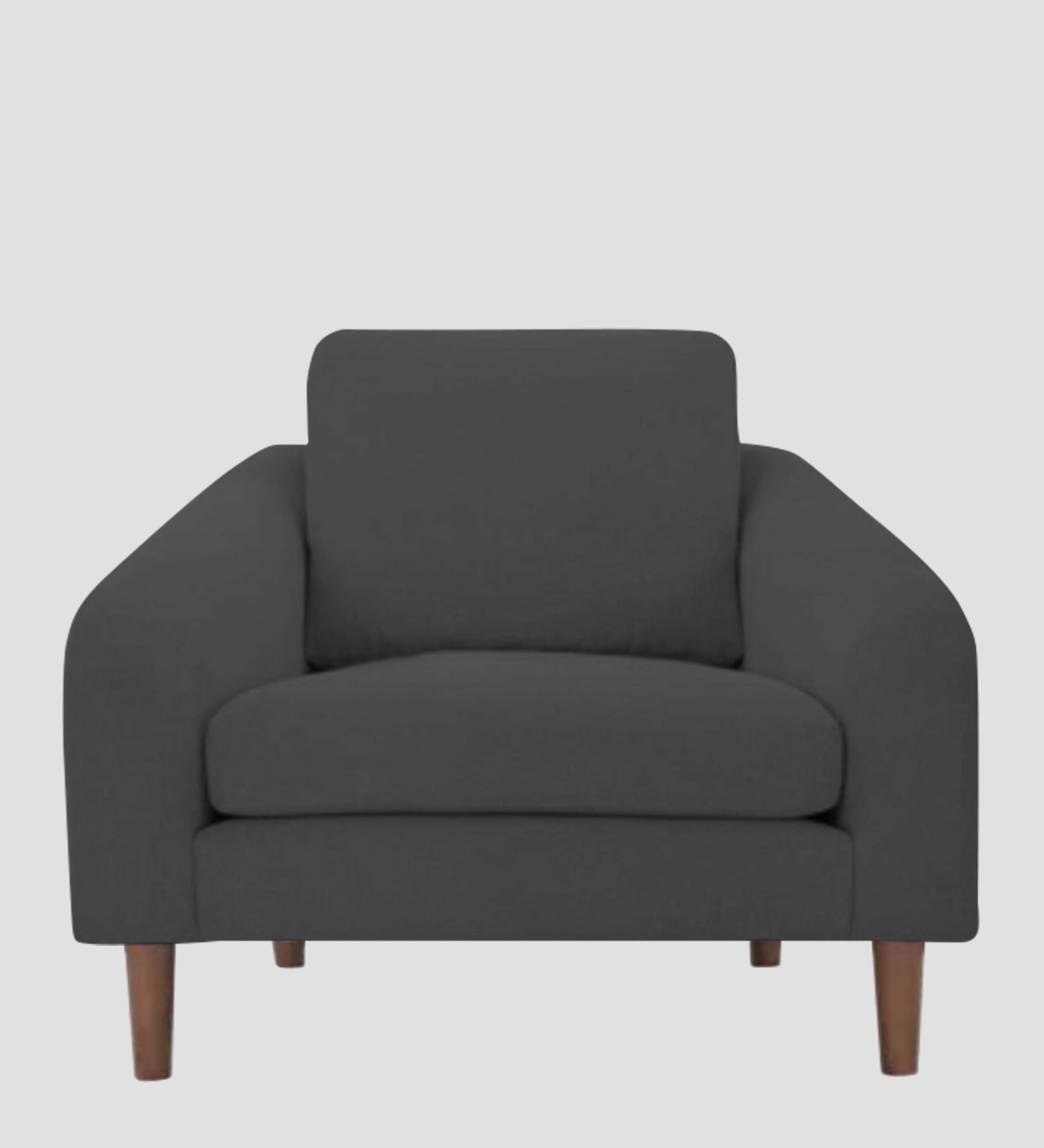 Elara Fabric 1 Seater Sofa in Stone Grey Colour - Febonic Living