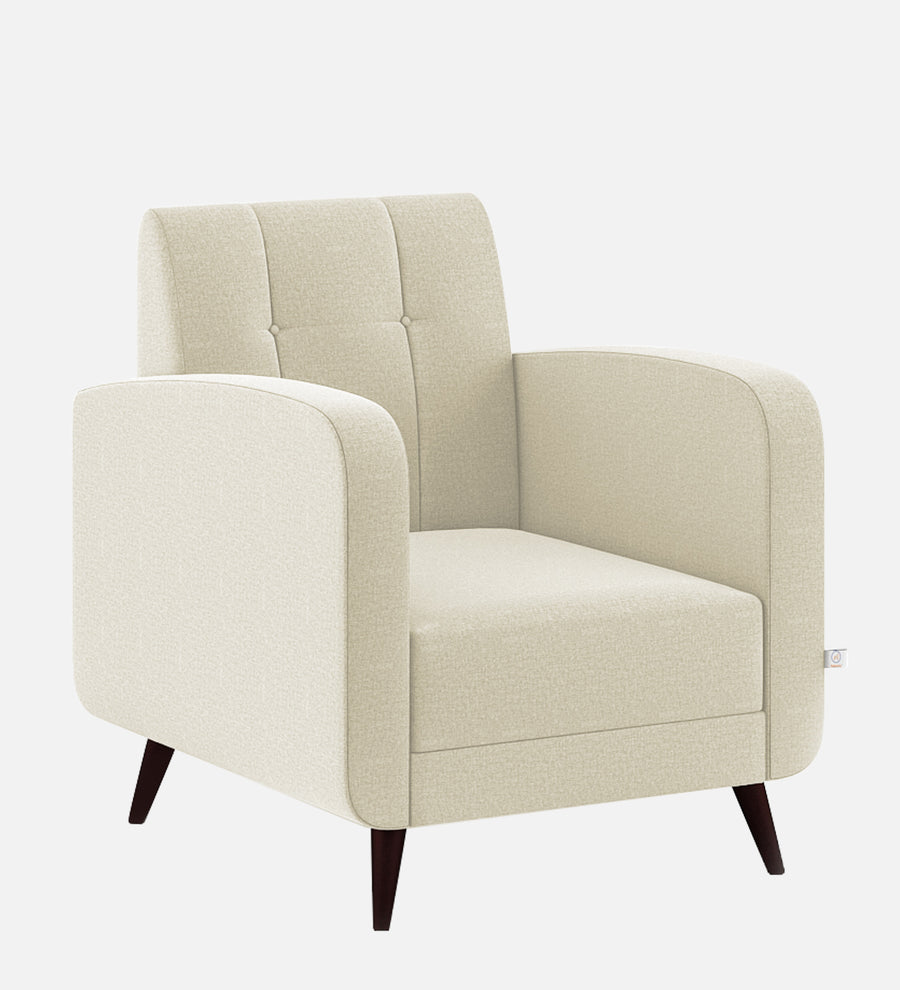 Wiki Velvet 1 Seater Sofa In Warm White Colour - Febonic Living