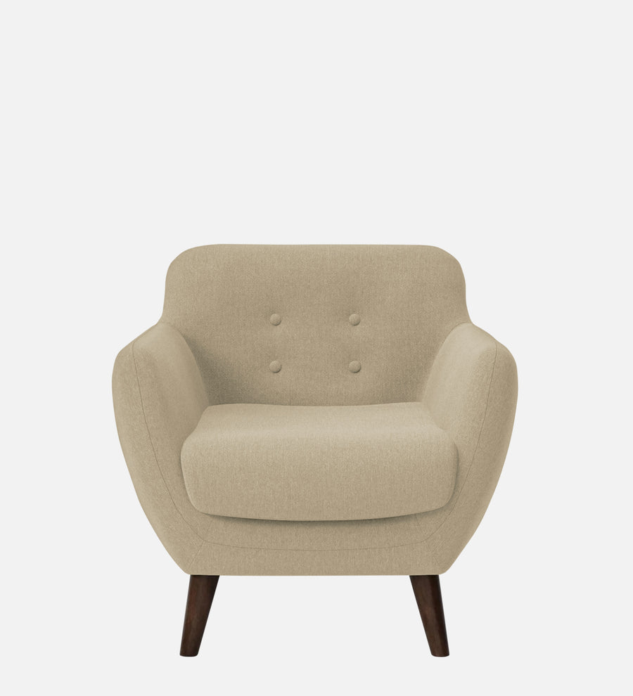 Goofy Fabric 1 Seater Sofa In Honey Beige Colour - Febonic Living