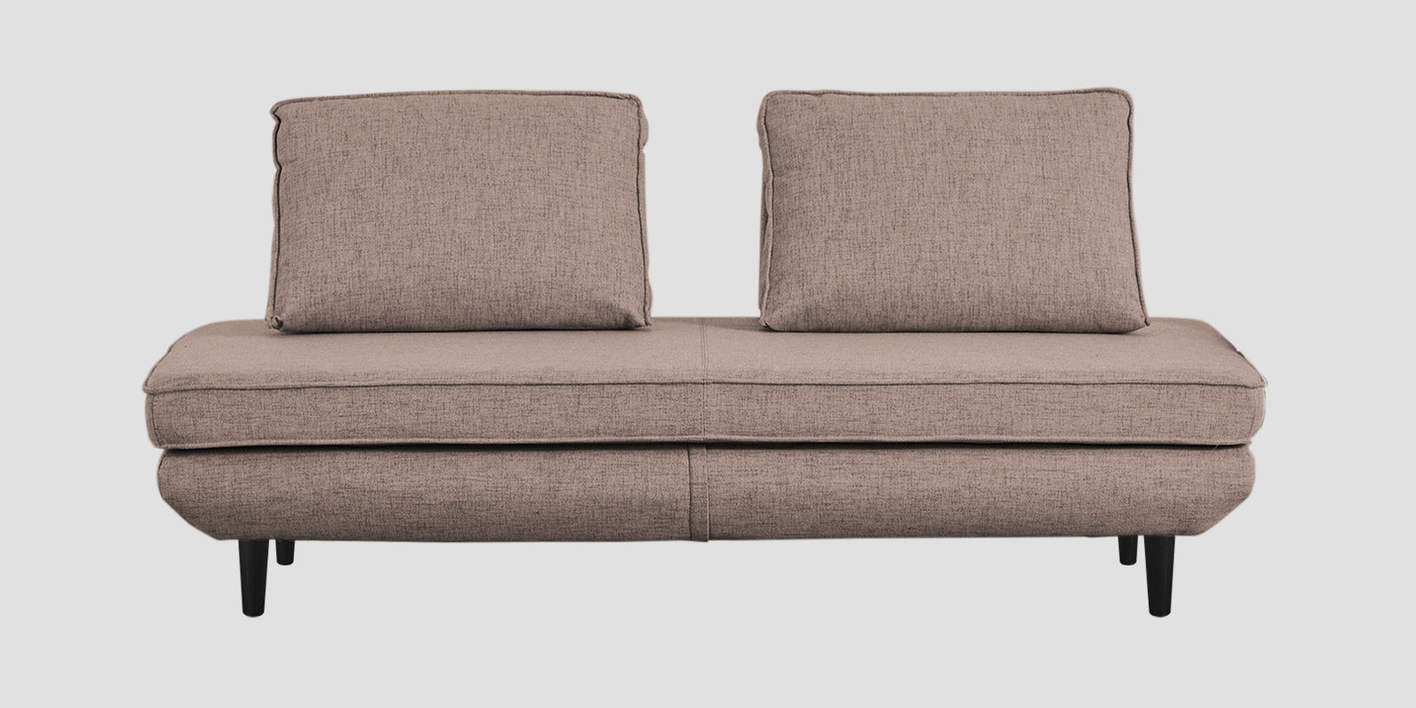 Hiver Fabric Day Bed Sofa In Kadhi Beige Colour With Back Rest - Febonic Living