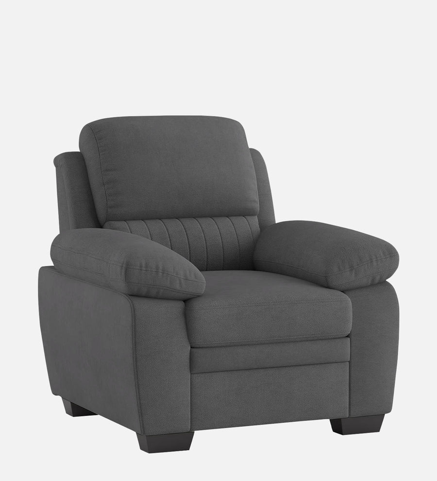 Cantaberry Velvet 1 Seater Sofa In Davy Grey Colour - Febonic Living