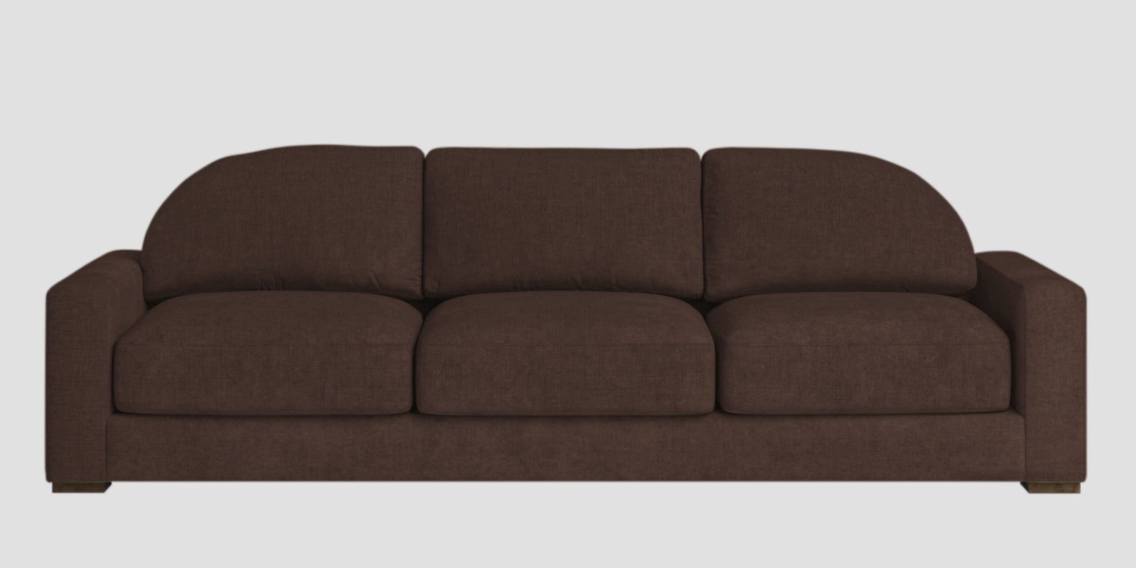 Dara Fabric 3 Seater Sofa In Coffee Brown Colour