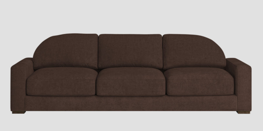 Dara Fabric 3 Seater Sofa In Coffee Brown Colour - Febonic Living