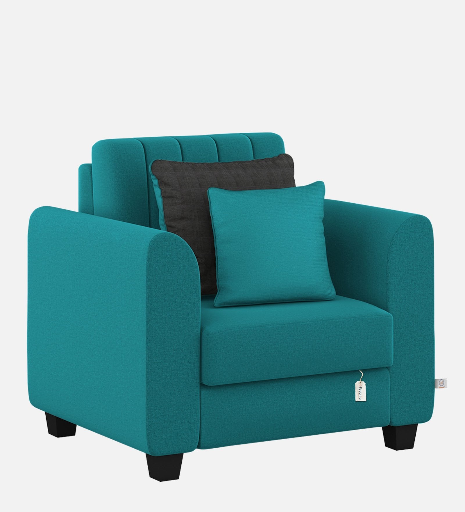 Cosmic Fabric 1 Seater Sofa in Sea Green Colour