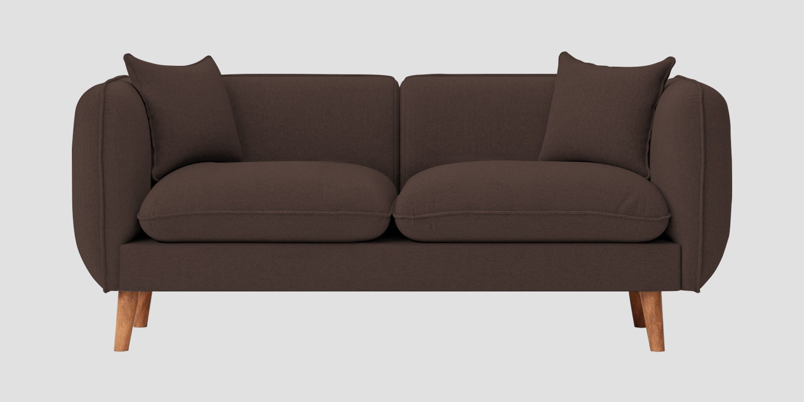 Reva Fabric 2 Seater Sofa In Caramel Brown Colour - Febonic Living