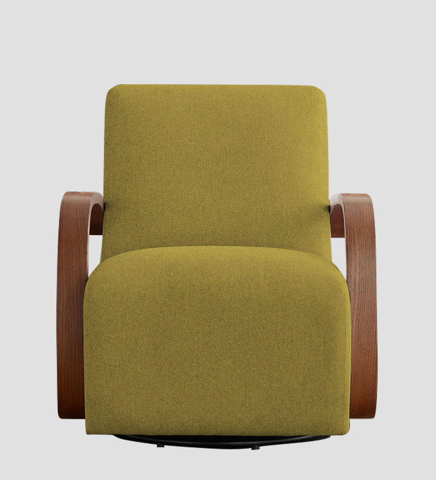 Balma Fabric Swivel Chair In Parrot Green Colour - Febonic Living
