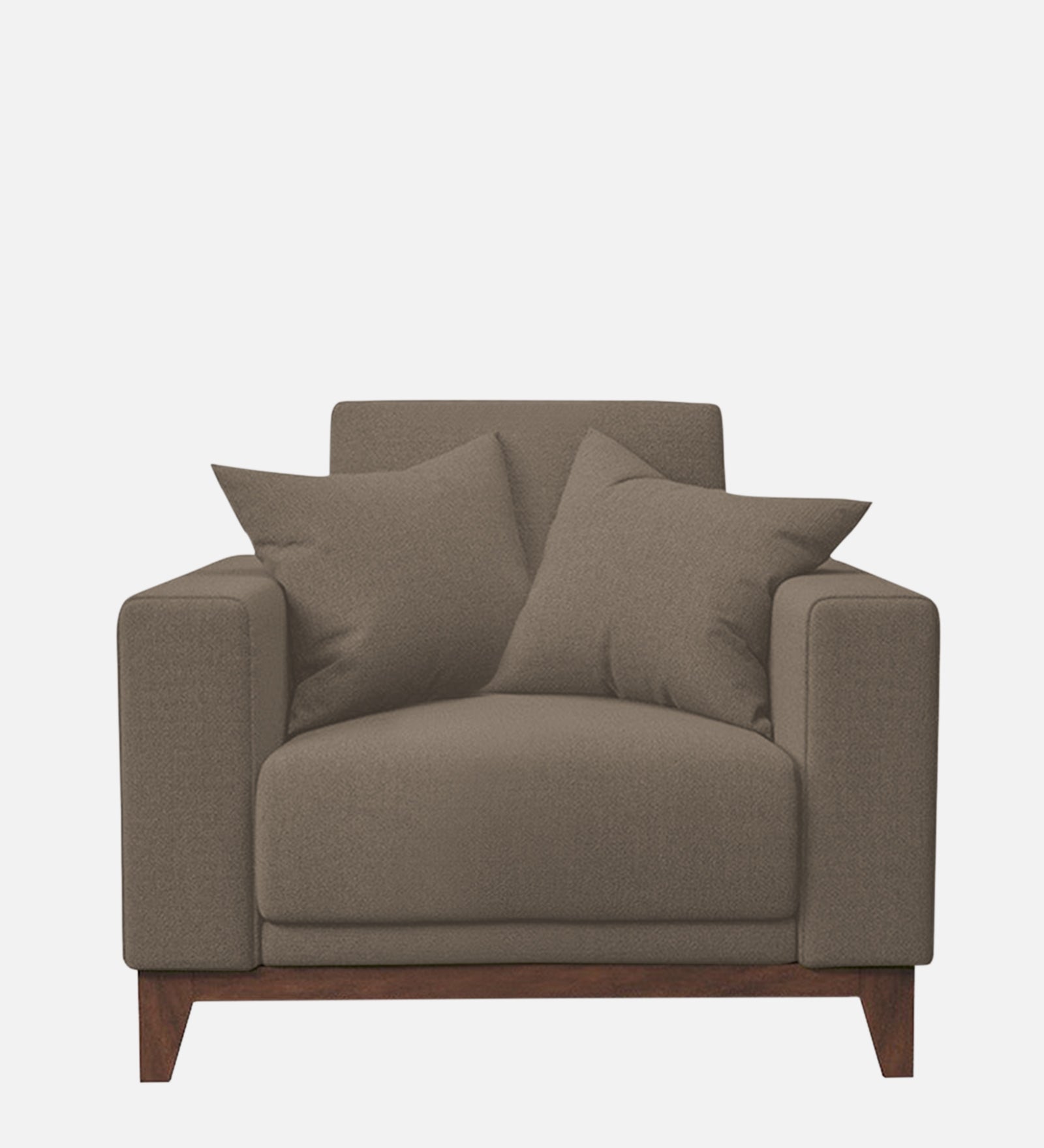 Luca Fabric 1 Seater Sofa in Hazel Beige Colour