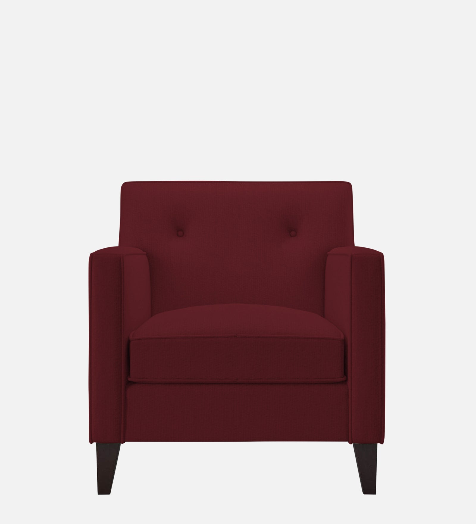 Miller Fabric 1 Seater Sofa in Blood Maroon Colour