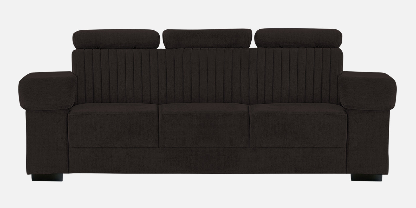 Draco Fabric 3 Seater Sofa In Cara Brown Colour - Febonic Living