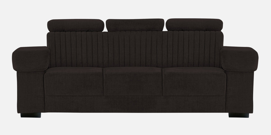Draco Fabric 3 Seater Sofa In Cara Brown Colour - Febonic Living