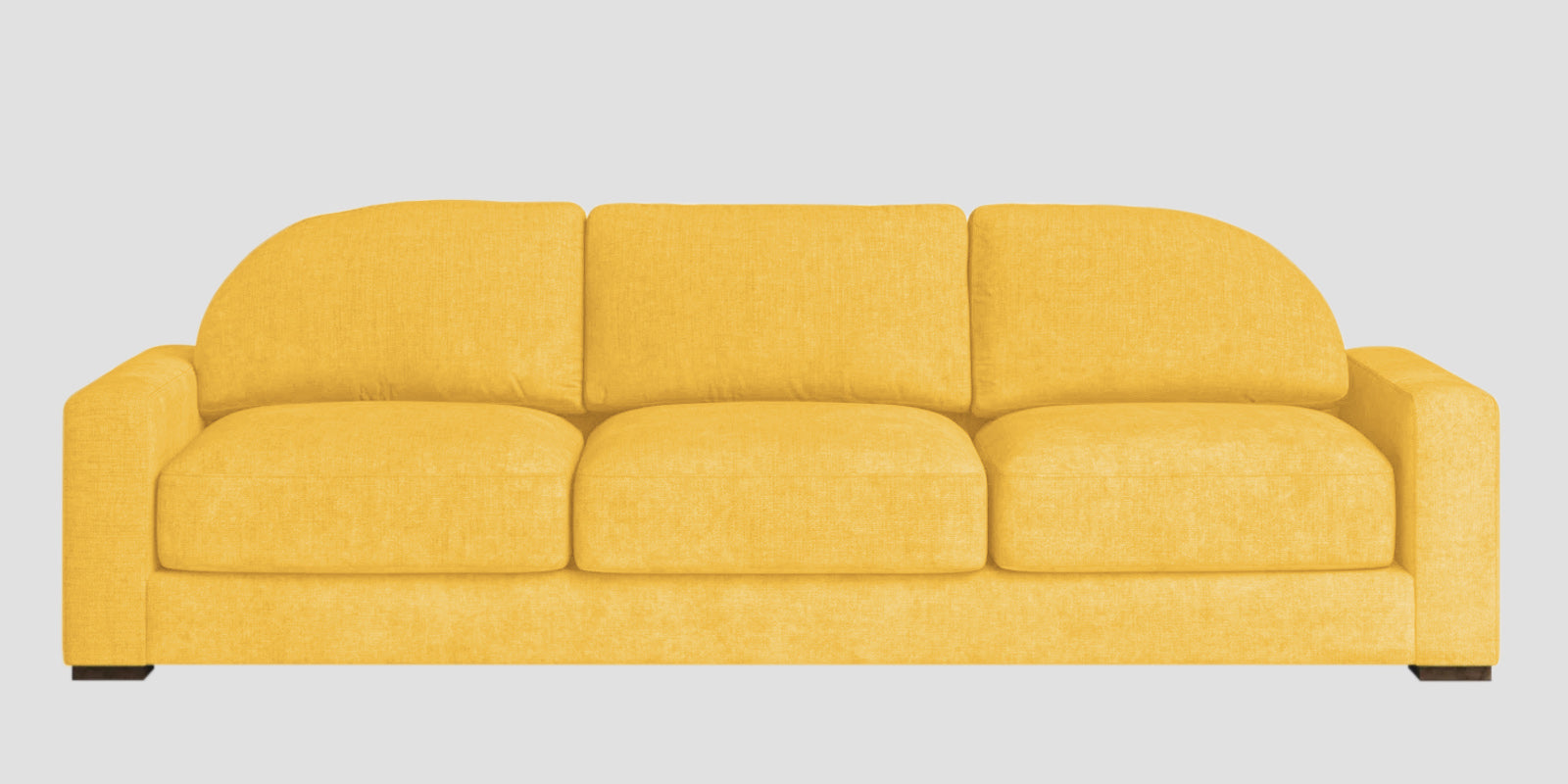 Dara Fabric 3 Seater Sofa In Bold Yellow Colour