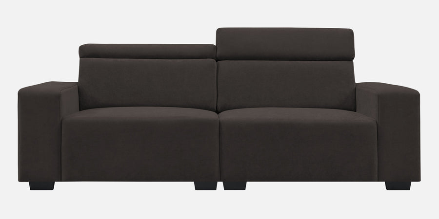 Hiro Fabric 2 Seater Sofa In Coal Brown Colour - Febonic Living