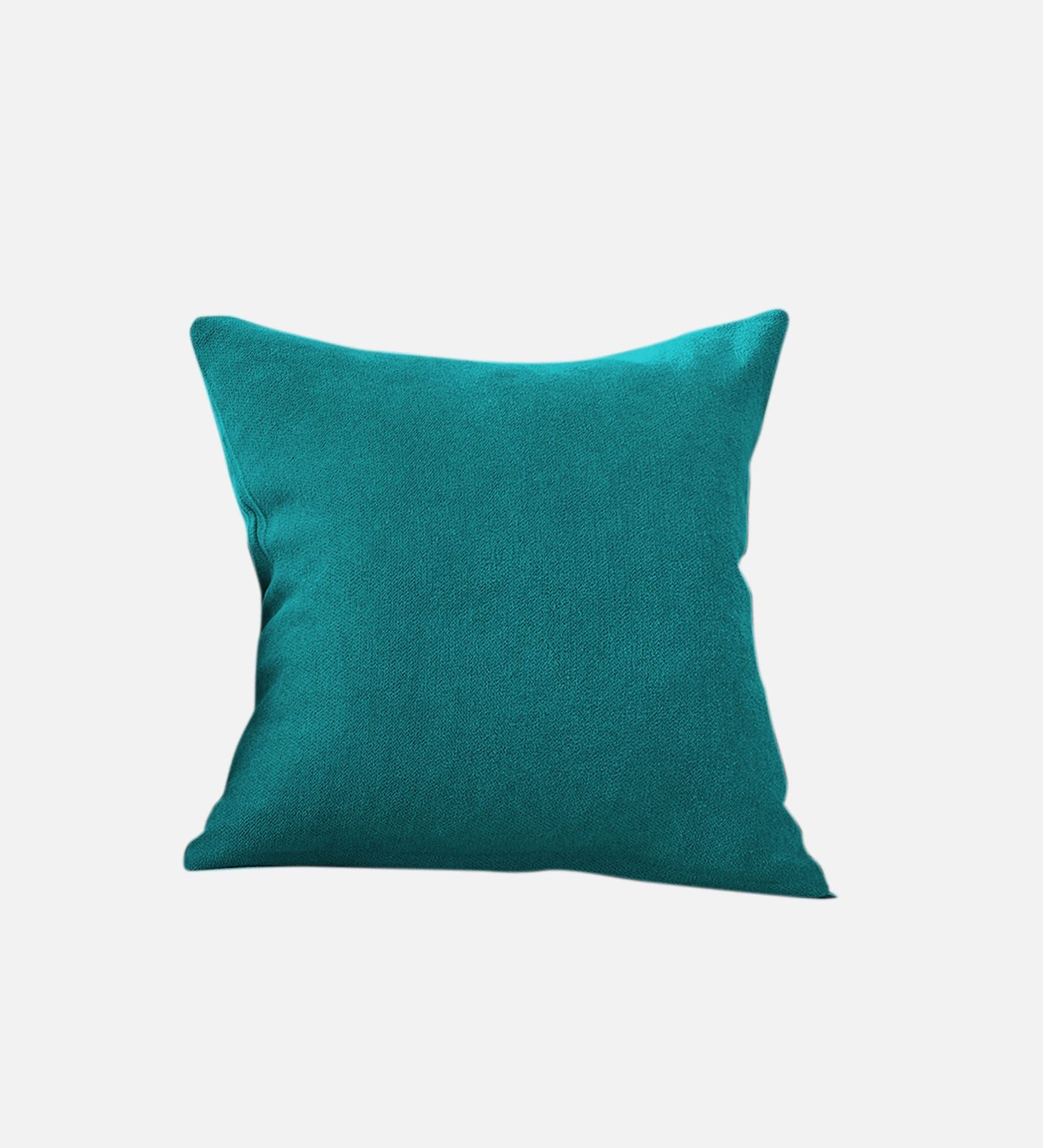 Kaya Fabric Geometric 20x20 inches Cushion + Covers (Pack of 2) In Sea Green Colour