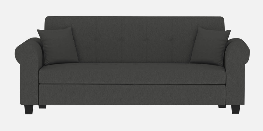 Derado Fabric 3 Seater Sofa In Charcoal Grey Colour - Febonic Living