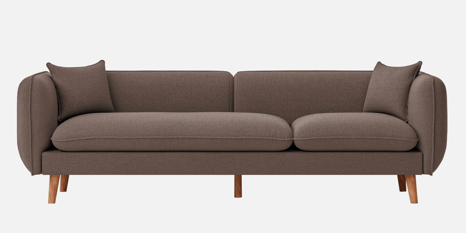 Reva Fabric 3 Seater Sofa In Ginger Brown Colour