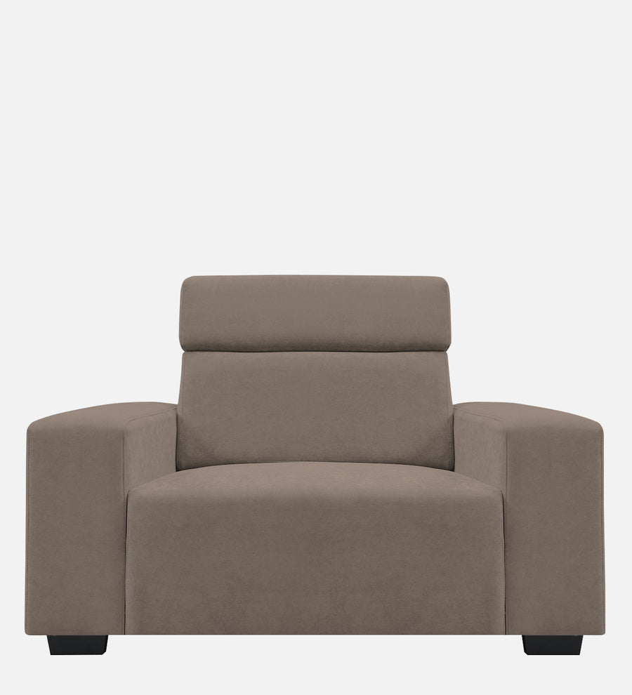 Hiro Fabric 1 Seater Sofa In Rock Beige Colour - Febonic Living