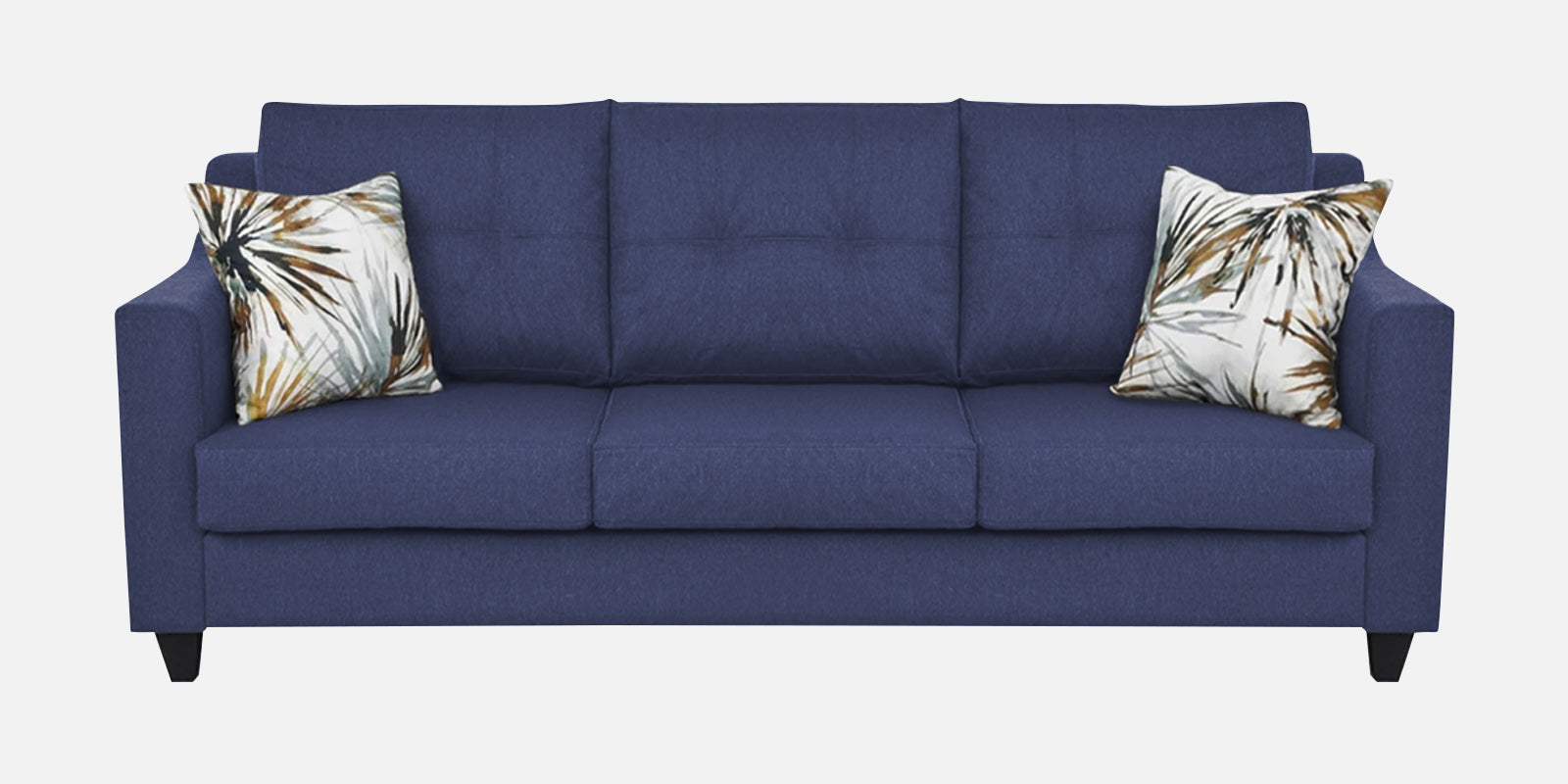 Welly Fabric 3 Seater Sofa In Slate Blue Colour