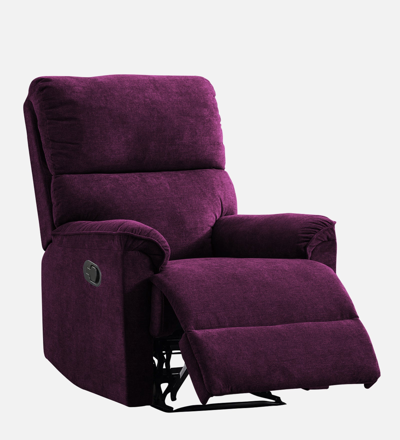 Abby Fabric Manual 1 Seater Recliner In Greek Purple Colour