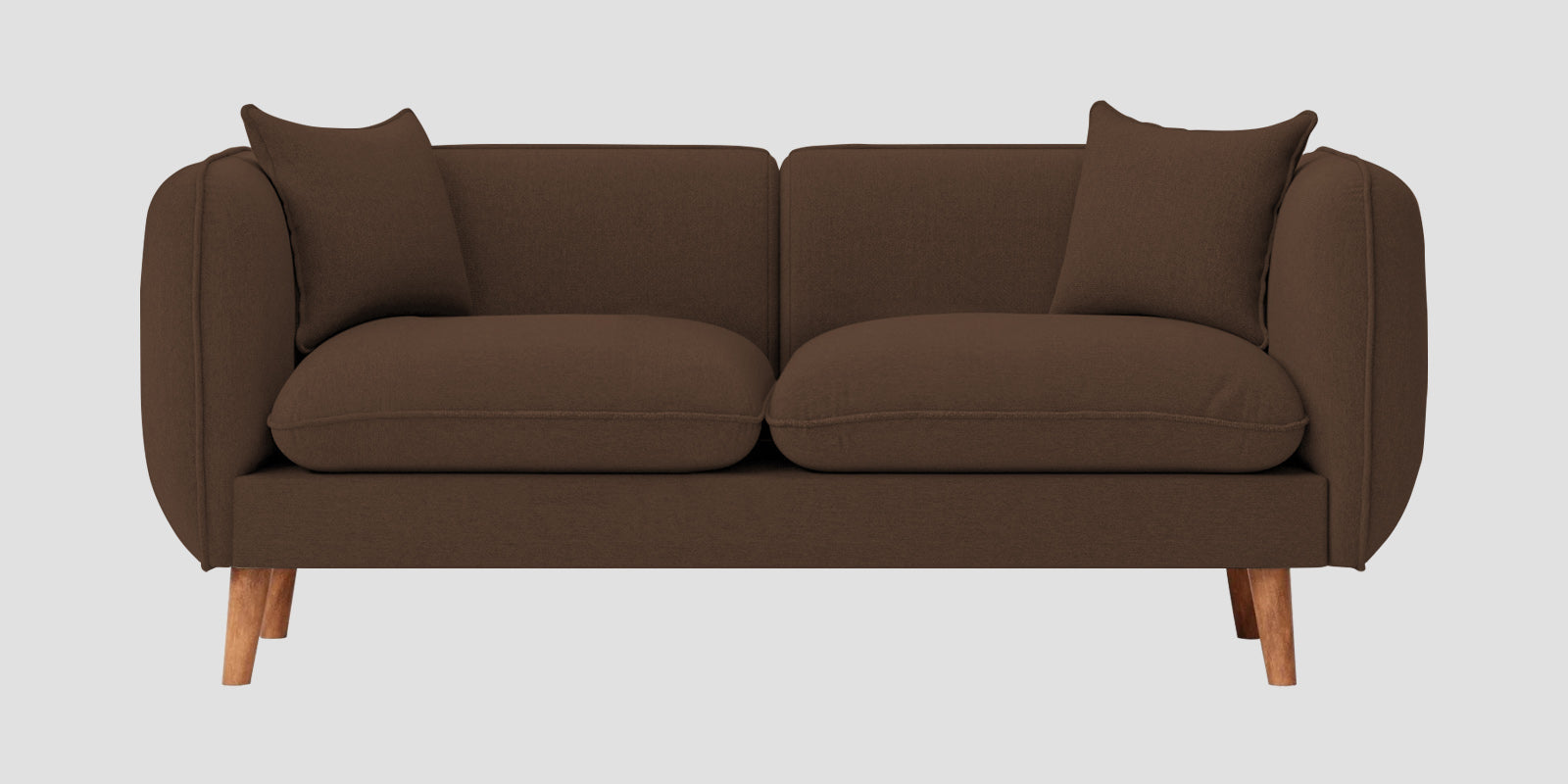 Reva Fabric 2 Seater Sofa In Ash Brown Colour - Febonic Living