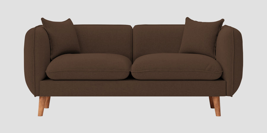 Reva Fabric 2 Seater Sofa In Ash Brown Colour - Febonic Living