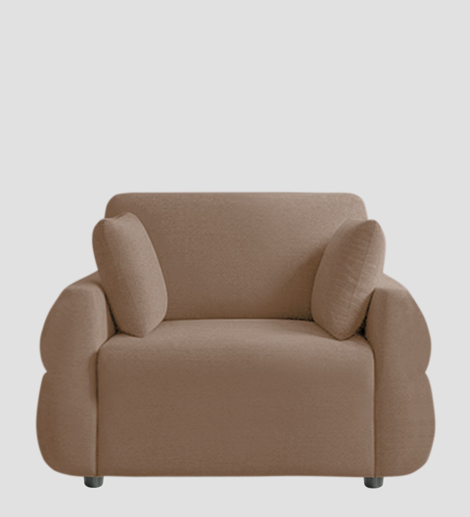 Jack Fabric 1 Seater Sofa In  Cookie Beige Colour - Febonic Living