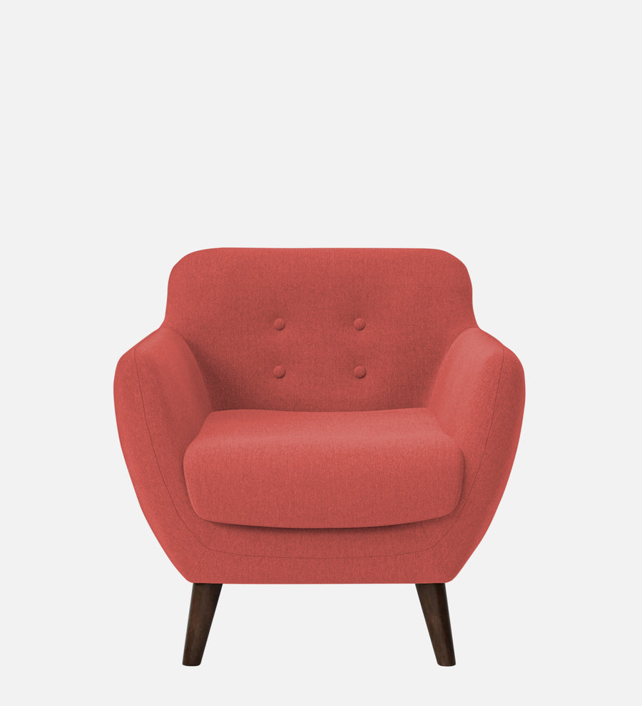 Goofy Fabric 1 Seater Sofa In Salmon Pink Colour - Febonic Living