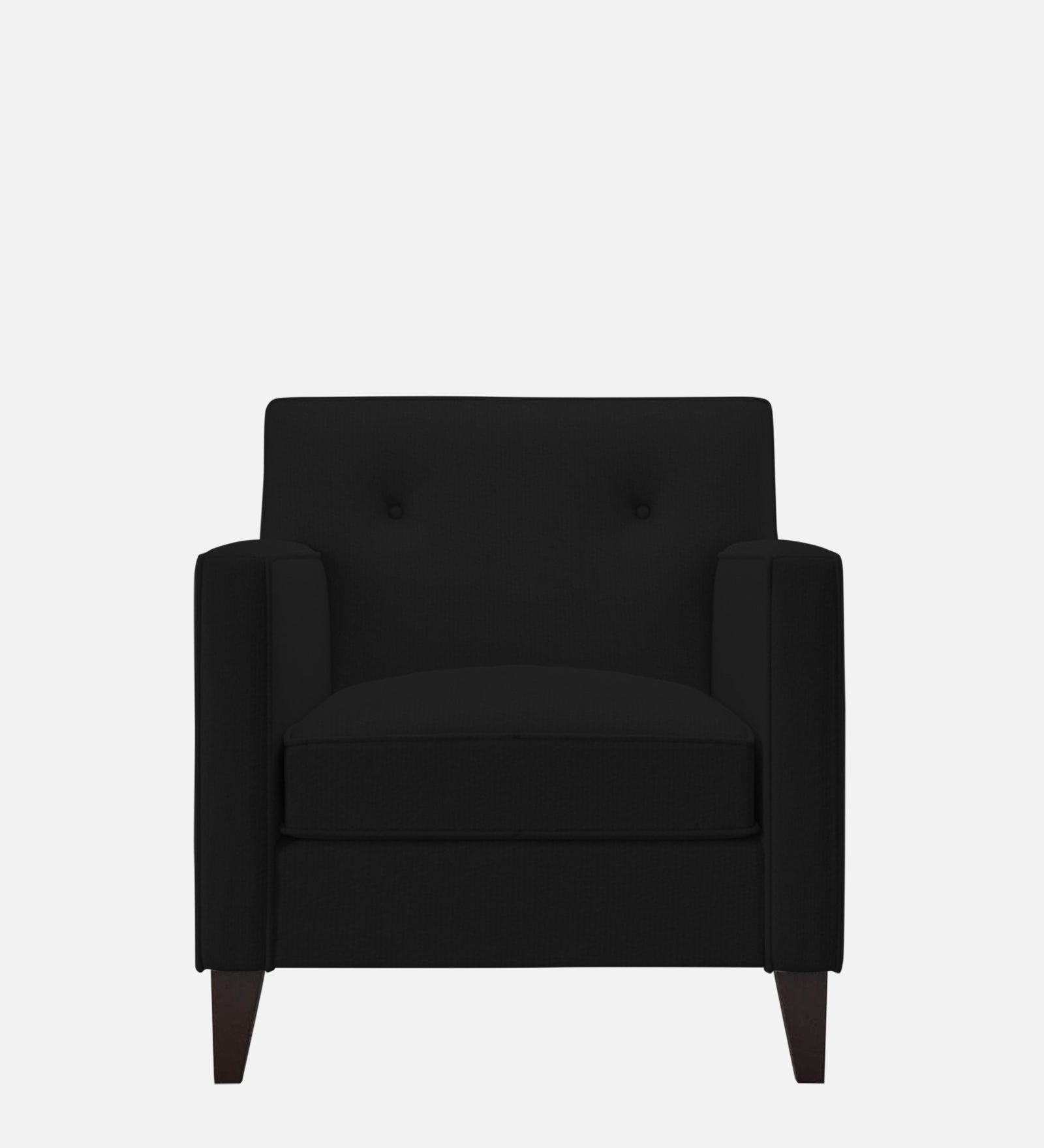 Miller Fabric 1 Seater Sofa in Zed Black Colour