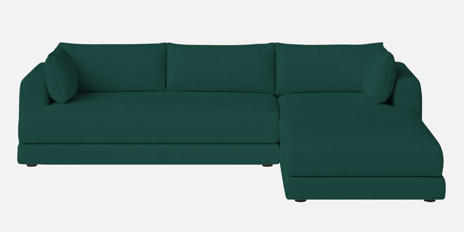 Ziggy Fabric LHS Sectional Sofa (3+Lounger) in Sage Green Colour