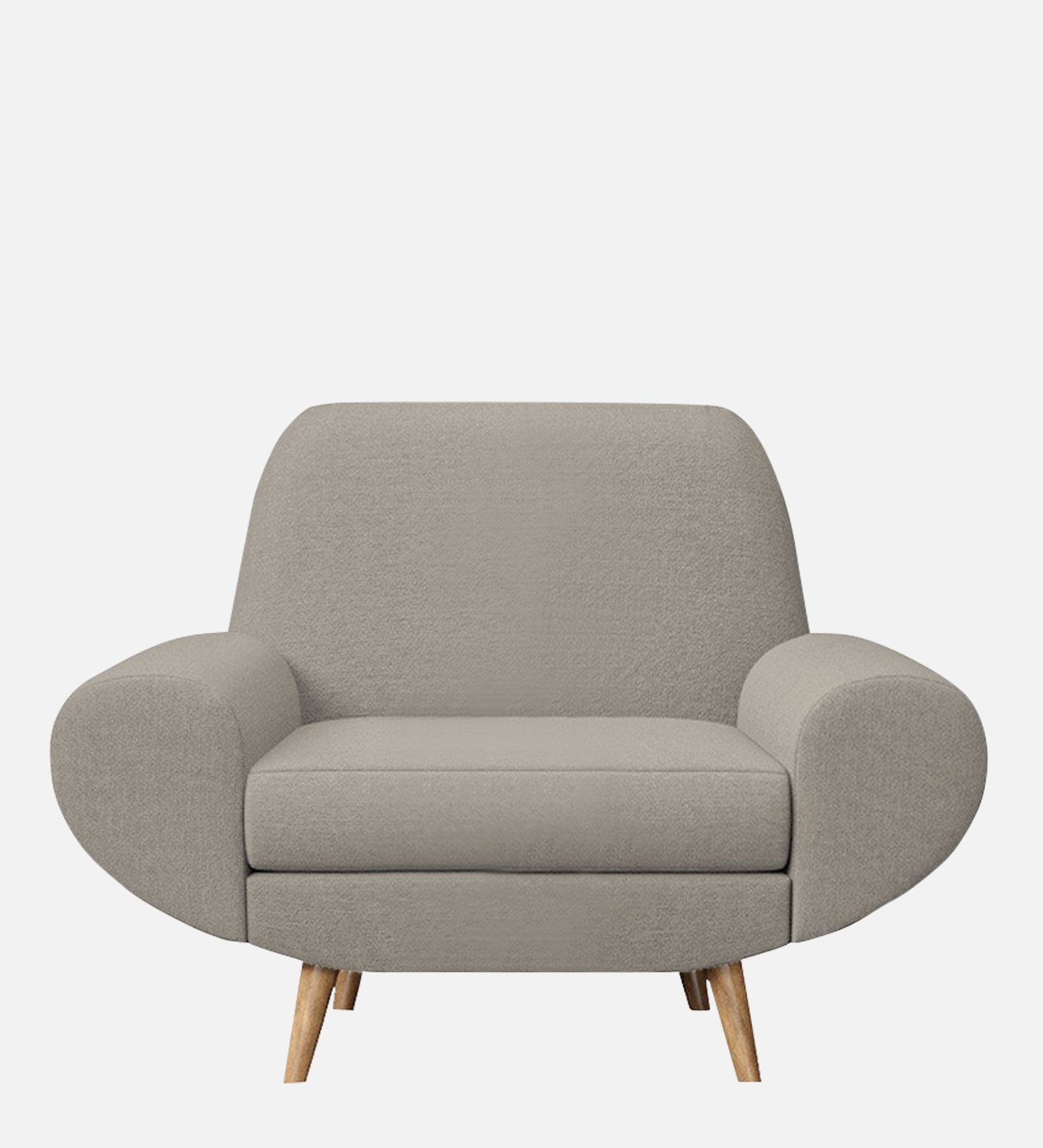 Jessy Fabric 1 Seater Sofa in Ash Grey Colour