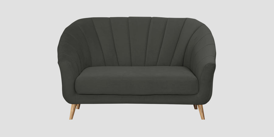 Kaylee Velvet 2 Seater Sofa In Hory Grey Colour - Febonic Living